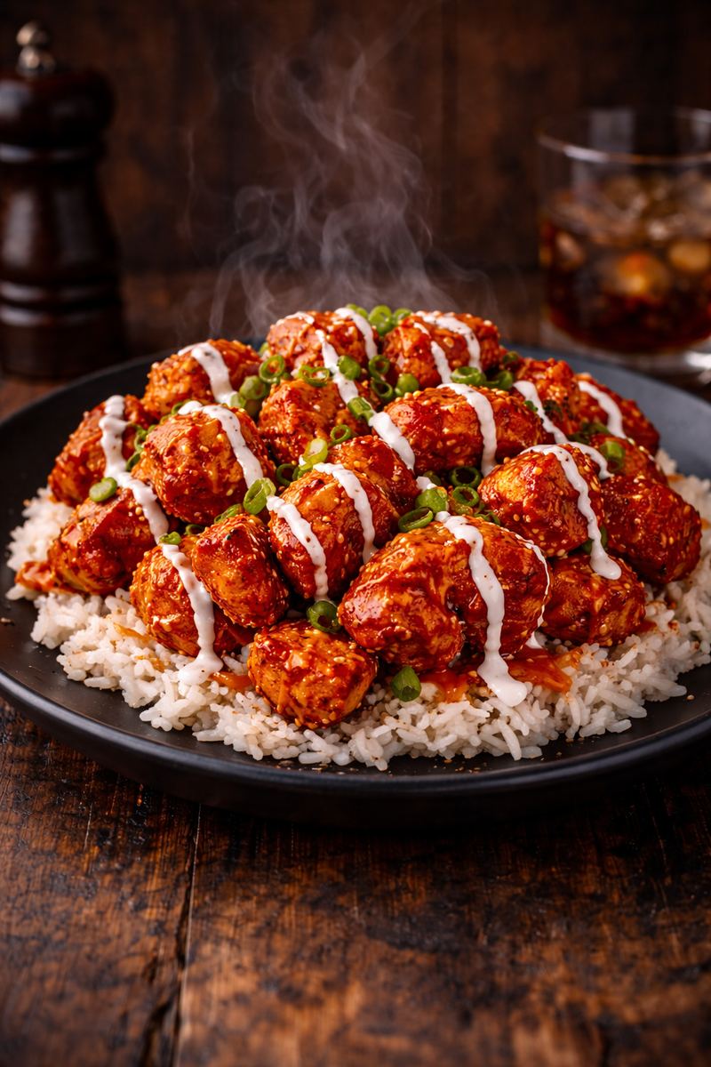 Buffalo Ranch Chicken Rice